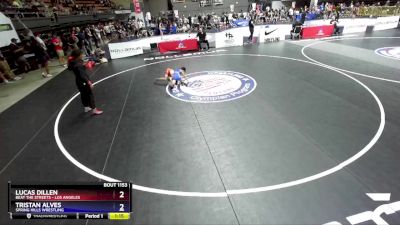 78 lbs Cons. Round 4 - Lucas Dillen, Beat The Streets - Los Angeles vs Tristan Alves, Spring Hills Wrestling