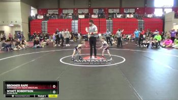 40 lbs 1st Place Match - Wyatt Robertson, Alpha Elite vs Bronner Rape, Alexander City Youth Wrestling