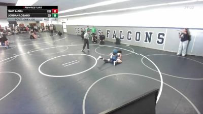 120 lbs Champ. Round 1 - Jordan Lozano, Eastvale Elite Wrestling vs Saif Alsal, Chino Hills WC