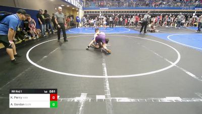 90 lbs Rr Rnd 1 - Kody Perry, Vian Wrestling Club vs Andrew Gordon, Glenpool Warriors