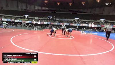 285 lbs Champ Round 1 (16 Team) - Gordon Mansfield, Independence vs Cael DeNigris, Delaware Military Academy