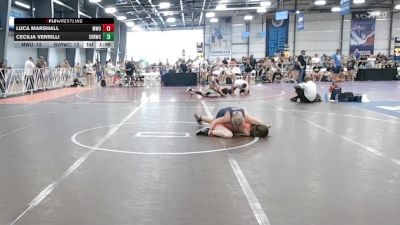 126 lbs Rr Rnd 1 - Luca Marshall, MetroWest United vs Cecilia Verrilli, Steel Valley Vixens