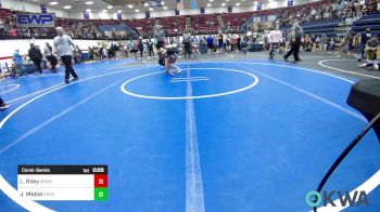 58 lbs Consolation - Leland Riley, Midwest City Bombers Youth Wrestling Club vs Jonathan Mabie, Choctaw Ironman Youth Wrestling