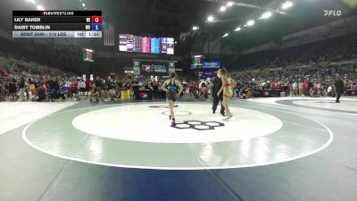 115 lbs Cons. Rd Of 64 - Lily Baker, WI vs Daisy Tomblin, WV