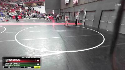 100 lbs Cons. Round 4 - Cayson Vobian, Janesville Pythons WC vs Hayden Schutz, LAW