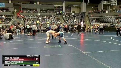 1st Place Match - Cole St Pierre, Siouxland Wrestling Academy vs Bentley Philbrick, Elkhorn Wrestling