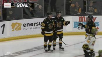 Jake O'Brien Scores Second Of The Game With Good Hand-Eye Coordination