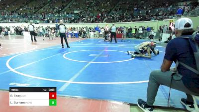 110 lbs Consi Of 8 #1 - Brenden Seay, Altus JH vs Lane Burnam, Mangum Wrestling