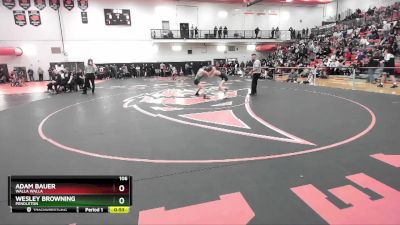 106 lbs Cons. Round 1 - Adam Bauer, Walla Walla vs Wesley Browning, Pendleton