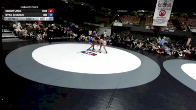 96 lbs Elijah Cruz, KTWA-Kings-Tulare Wrestling Association vs Ryan Khazaei, SDIKWA - San Diego-Imperial Kids Wrestling Association