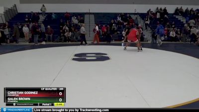 285 lbs Cons. Round 3 - Christian Godinez, Fullerton vs Galen Brown, Etiwanda