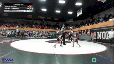 40 lbs Consi Of 4 - Denver Dudley, Hinton Takedown Club vs Gavino Camarillo, Clinton Youth Wrestling