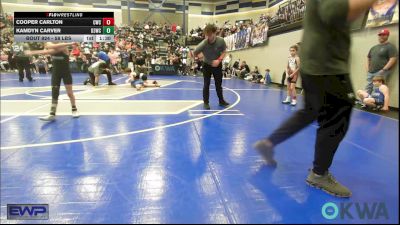 58 lbs Semifinal - Cooper Carlton, Cowboy Wrestling Club vs Kamdyn Carver, D3 Wrestling Cluib