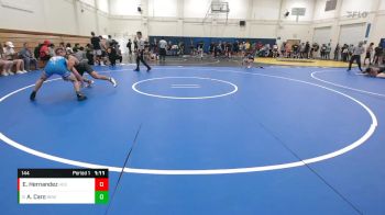 144 lbs Champ. Round 2 - Aiden Caro, Rancho Bernardo WC vs Emiliano Hernandez, Hesperia