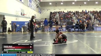 113 lbs Cons. Round 2 - Maxx Diaz, Etiwanda Wrestling vs Alessandro Segovia, Downey