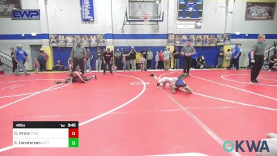 49 lbs Semifinal - Drew Price, Team Tulsa Wrestling Club vs Everlee Henderson, Standfast