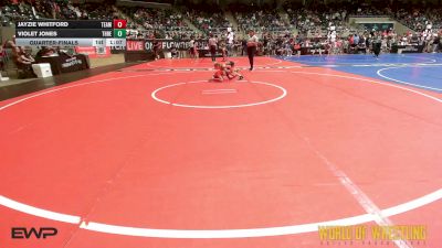 54 lbs Quarterfinal - Jayzie Whitford, TEAM PRIDE ACADEMY vs Violet Jones, Threestyle