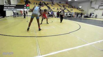140 lbs Consolation - Mykale Thomas, Fort Gibson vs Eric Martinez, Tahlequah Wrestling Club