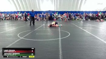 100 lbs Round 7 (8 Team) - Jake Cekada, Rogue Wrestling vs Anthony Deserto, Highland Hornets