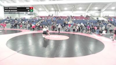 130 lbs Cons. Round 2 - Brylee Rhodes, West Field vs Lilly Middaugh, Morgan