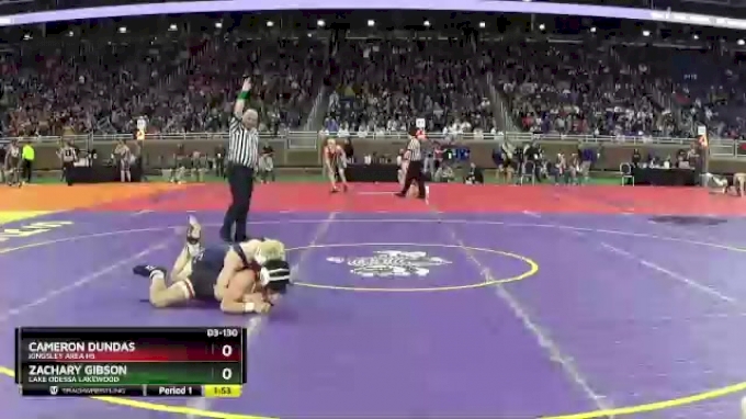 D3-130 lbs Champ. Round 1 - Zachary Gibson, Lake Odessa Lakewood vs ...