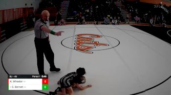 6U - 45 lbs Quarterfinal - Carter Bernat, Mat Hogs vs Kimber Wheeler, Albert Gallatin