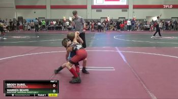 65 lbs Cons. Round 2 - Warren Beams, Northside Takedown Wrestling C vs Brody Durel, Andalusia Mat Bully`s
