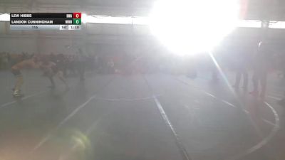 115 lbs Quarterfinals (8 Team) - Landon Cunningham, Neighborhood Wrestling vs Levi Hibbs, Donahue WA