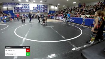 55 lbs Rr Rnd 1 - Mateo Sierra, OKC Saints Wrestling vs Colt Topping, Smith Wrestling Academy