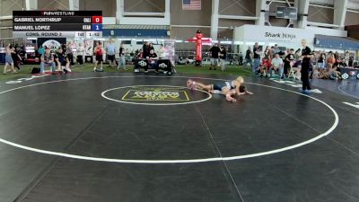 132 lbs Cons. Round 3 - Gabriel Northrup, California vs Manuel Lopez, Utah