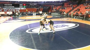 3A 144 lbs Champ. Round 1 - Ryan Richie, Edwardsville (H.S.) vs Ryan Johnston, McHenry