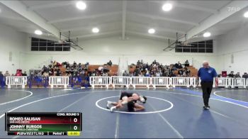 144 lbs Cons. Round 5 - Romeo Saligan, San Luis Obispo vs Johnny Burgos, Bakersfield Christian