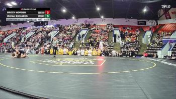 126 lbs Quarterfinals (8 Team) - Izayah Richards, LakeVille Memorial HS vs Brock Worden, Clinton HS