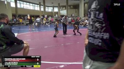 65 lbs Cons. Semi - Maximilian Boucher, Gulf Coast Wrestling vs Caleb Burch, Gladiator Academy