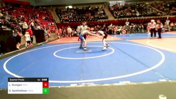 106 lbs Quarterfinal - Logan Dunigan, Pocola Youth Wrestling vs Sammy Spottedbear, Newkirk Takedown