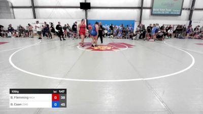 105 kg Quarterfinal - Braelyn Flemming, Michigan Yellow vs Bresa Coan, Cordoba Trained Jersey Tough