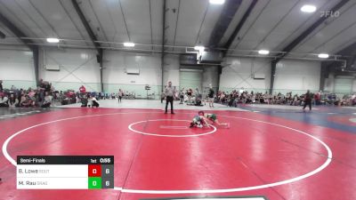 55 lbs Semifinal - Barrett Lowe, South Forsyth WAR Wrestling Club vs Myla Rau, Dragons Junior Wrestling Club