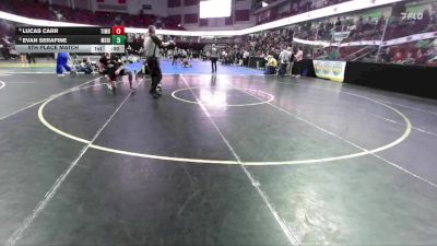 175 lbs 5th Place Match - Lucas Carr, Timberline vs Evan Serafine, Meridian
