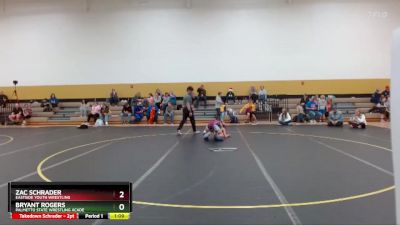 85 lbs Round 3 - Zac Schrader, Eastside Youth Wrestling vs Bryant Rogers, Palmetto State Wrestling Acade