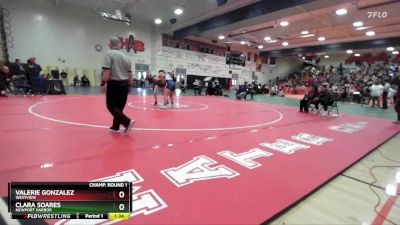 145 lbs Champ. Round 1 - Clara Soares, Newport Harbor vs Valerie Gonzalez, Westview