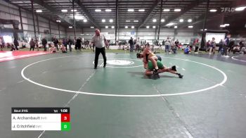 170 lbs Quarterfinal - Anthony Archambault, Be Well Be Wild Wrestling vs Jacob Critchfield, Doughboy