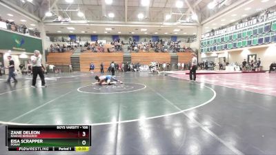 106 lbs Semifinal - Zane Deleon, Rancho Bernardo vs Eisa Scrapper, Poway