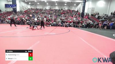 75-83 lbs Rr Rnd 3 - Kambree Mannning, Maize Wrestling Club vs Emmi Wood, South Central Punisher Wrestling Club