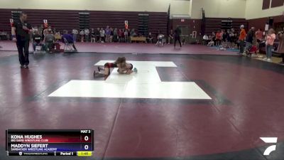 10U-1 lbs Round 1 - Kona Hughes, Big Game Wrestling Club vs Maddyn Siefert, Sarbacker Wrestling Academy