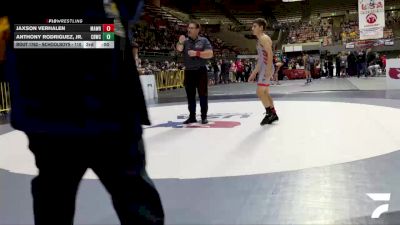 Schoolboys - 120 lbs Champ. Round 1 - Isaac Barrera, Central Coast Most Wanted Wrestling Club vs Andre Crawford, Wasco Wrestling Club