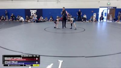 53 lbs Round 3 - Braxley Hatfield, Sandpoint Legacy Wrestling Clu vs Ethan Mello, Mountain Man Wrestling Club