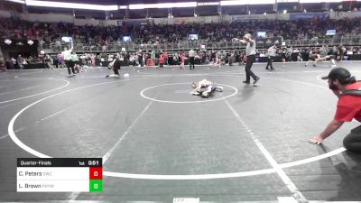 55 lbs Quarterfinal - Chance Peters, Claremore Wrestling Club vs Luke Brown, Pleasant Hill Youth Wrestling Club