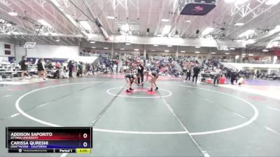 123 lbs Champ. Round 2 - Addison Saporito, Ottawa University vs Carissa Qureshi, Unattached - California