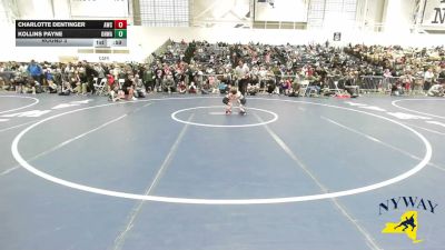40 lbs Round 3 - Charlotte Dentinger, Akron Wrestling Club vs Kollins Payne, Olde North Wrestling Academy
