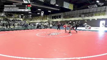 157 lbs Champ. Round 1 - Cristian Pecina, Oak Hills vs Jisaiah McCormick, Silverado